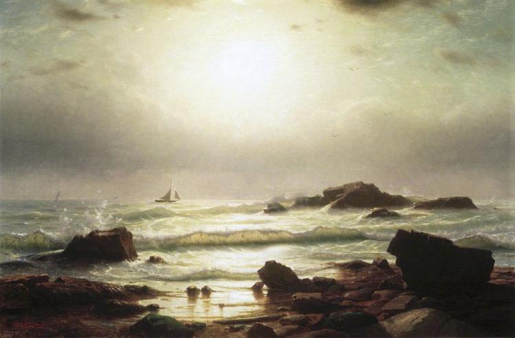 William Stanley Haseltine Sail Boats Off a Rocky Coast